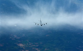 KC-135R stratotanker in the sky, aircraft