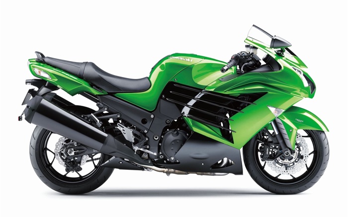 Kawasaki ZZR 1400 green motorcycle Wallpapers Pictures Photos Images