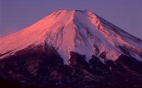 Mount Fuji, Japan, dusk HD wallpaper