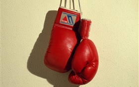 Red boxing gloves, sports