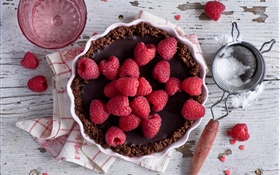 Red raspberry, cake, food HD wallpaper