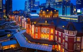Tokyo, Marunouchi, Japan, city night, buildings
