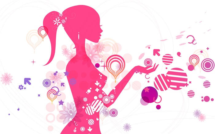 Vector young girl, creative design Wallpapers Pictures Photos Images