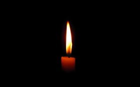 Candle in the dark, fire, flame HD wallpaper