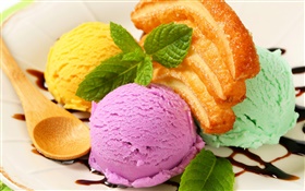 Ice cream, baking, dessert, pastries HD wallpaper