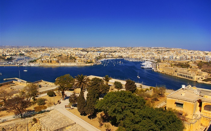 Malta, Zabbar, city, bay, houses Wallpapers Pictures Photos Images
