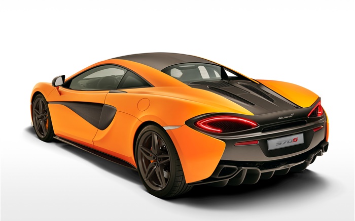 McLaren 570S coupe orange supercar back view Wallpapers Pictures Photos Images