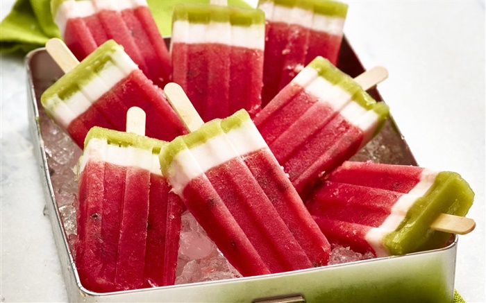 Popsicles, watermelon, ice cream Wallpapers Pictures Photos Images