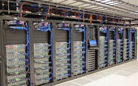Supercomputer data center HD wallpaper