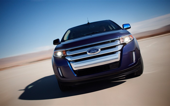 2011 Ford blue car front view Wallpapers Pictures Photos Images