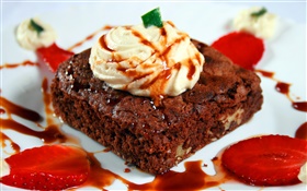 Delicious food, sweet cake, dessert, chocolate HD wallpaper