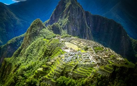 Machu Picchu, Peru, mountain, buildings HD wallpaper