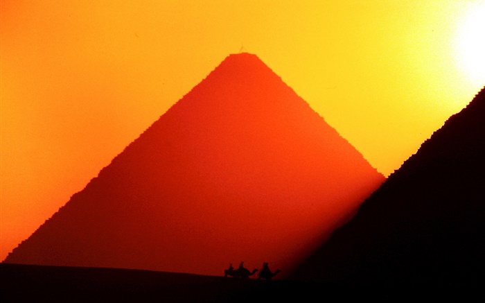 Egypt, Giza, pyramids, sunset Wallpapers Pictures Photos Images