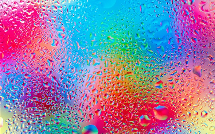 Glass, water drops, colorful Wallpapers Pictures Photos Images