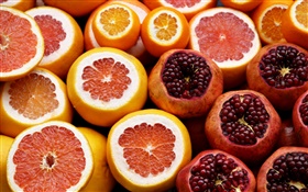 Oranges and pomegranates HD wallpaper