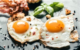 Breakfast, fried eggs HD wallpaper