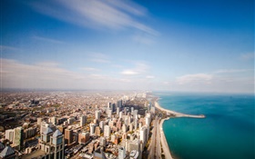 City, skyscrapers, Illinois, Chicago, USA HD wallpaper