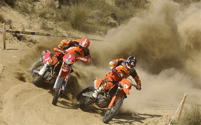 Motorcycle racing, KTM, riders, dirt Wallpapers Pictures Photos Images