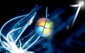 Windows 7 abstract background, light, space HD wallpaper
