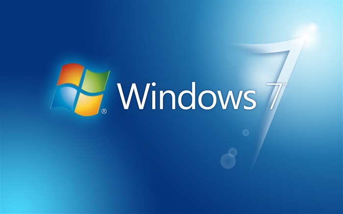 Windows 7 blue background, glare Wallpapers Pictures Photos Images