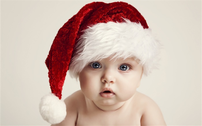 Christmas baby, cute, hat Wallpapers Pictures Photos Images