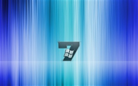 Windows 7, blue striped background HD wallpaper