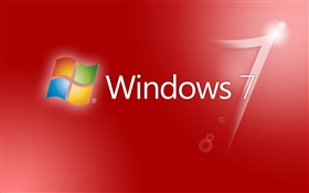 Windows 7 red abstract background HD wallpaper