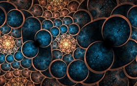 Abstract, blue circles, design HD wallpaper