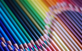 Colorful pencils, hazy HD wallpaper