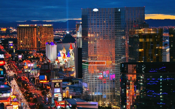 Las Vegas, USA, city night, skyscrapers Wallpapers Pictures Photos Images