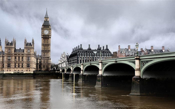 London, river, bridge, Big Ben, England Wallpapers Pictures Photos Images