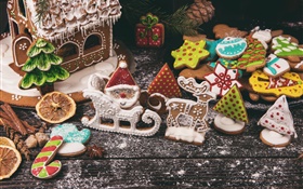 Delicious cookies, Christmas HD wallpaper