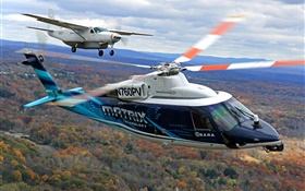 Helicopter, plane, flight HD wallpaper